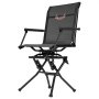 VEVOR Hunting Chair, 360° Silent Swivel, Foldable Lightweight Portable Blind Chair, Heavy-Duty Steel Frame Ground Stool Seat, with Armrest, Adjustable Carry Strap, 136 Kg Capacity for Fishing Camping