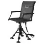 VEVOR Hunting Chair, 360° Silent Swivel, Foldable Portable Blind Chair, Heavy-Duty Steel Frame Ground Stool Seat with Armrests, Anti-Sink Feet, Height Adjustable, 158 Kg Capacity for Fishing Camping