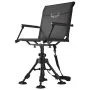 VEVOR Hunting Chair, 360° Silent Swivel, Foldable Portable Blind Chair, Heavy-Duty Steel Frame Ground Stool Seat with Armrests, Anti-Sink Feet, Height Adjustable, 158 Kg Capacity for Fishing Camping