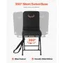 VEVOR Hunting Chair, 360° Silent Swivel, Foldable Lightweight Portable Blind Chair, Heavy-Duty Steel Frame Ground Stool Seat, with Adjustable Shoulder Strap, 136 Kg Capacity for Fishing, Camping