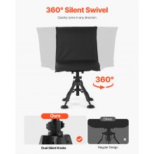 Hunting Chair 360° Swivel Silent Folding Blind Chair Adjustable Legs Seat Cover