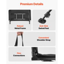 Hunting Chair 360° Swivel Silent Folding Blind Chair Adjustable Legs Seat Cover