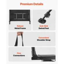 Hunting Chair 360° Swivel Silent Folding Blind Chair with Adjustable Legs