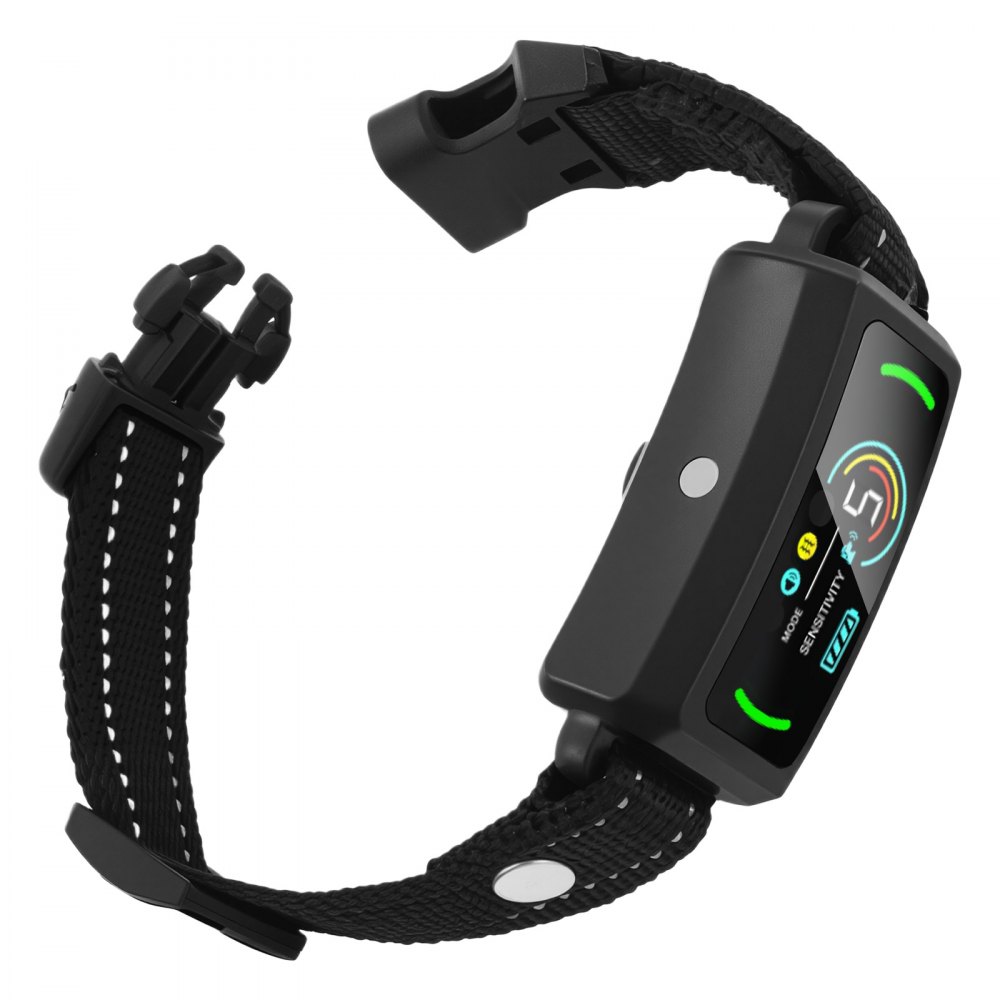 Collar antiladridos VEVOR para perros, inteligente, para perros grandes, medianos y pequeños, resistente al agua IP67, recargable, dispositivo antiladridos, con 6 niveles de sensibilidad ajustables y vibración (negro)