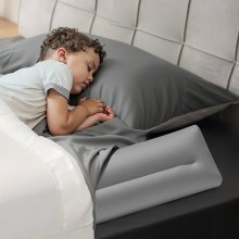 VEVOR Bed Bumper for Toddlers 47.4-inch Inflatable Bed Guard Rail with Hand Pump