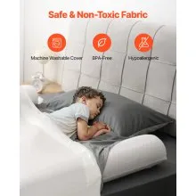 VEVOR Bed Bumper for Toddlers 52 in Inflatable Bed Guard Rail with Flap 2 Packs
