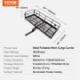 VEVOR 1524 x 610 x 355 mm/60*24*14 inch Hitch Cargo Carrier, 400lbs Capacity Folding Trailer Hitch Mount Cargo Basket, Steel Luggage Carrier Rack Fits 5 cm Hitch Receiver for SUV Truck Pickup with Stabilizer