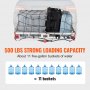 VEVOR 49.4 x 22.4 x 7.1 in Hitch Carrier, 500lbs Loading Capacity Trailer Hitch Mounted Cargo, Αντισκωριακή σχάρα μεταφοράς αποσκευών από αλουμίνιο Ταιριάζει σε δέκτη κοτσαδόρου 2" για SUV Truck Pickup Camping