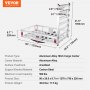 VEVOR hitch cargo carrier, aluminum alloy, 50&quot;x29.5&quot;x8.7&quot;, max load 500lbs, carbon steel bracket.