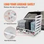 VEVOR 1270 x 750 x 220 mm Hitch Cargo Carrier, 500lb Capacity Trailer Hitch Mount Aluminum Cargo Basket with Folding Ramp, Luggage Carrier Rack Fits 2" Hitch Receiver for SUV Truck Pickup Camping
