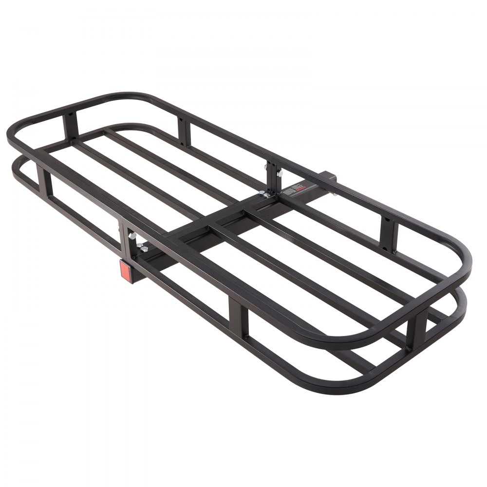 VEVOR Hitch Cargo Carrier, 53 x 19 x 5 in Trailer Hitch Mounted Steel Carrier Basket, 500lb Loading Luggage Carrier Rack with Stabilizer, Cargo Net, Straps, Fits 2" Hitch Receiver for SUV Truck Pickup