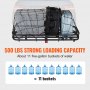 VEVOR Hitch Cargo Carrier, 53 x 19 x 5 in Trailer Hitch Mounted Steel Carrier Basket, 500lb Loading Luggage Carrier Rack with Stabilizer, Cargo Net, Straps, Fits 2" Hitch Receiver for SUV Truck Pickup
