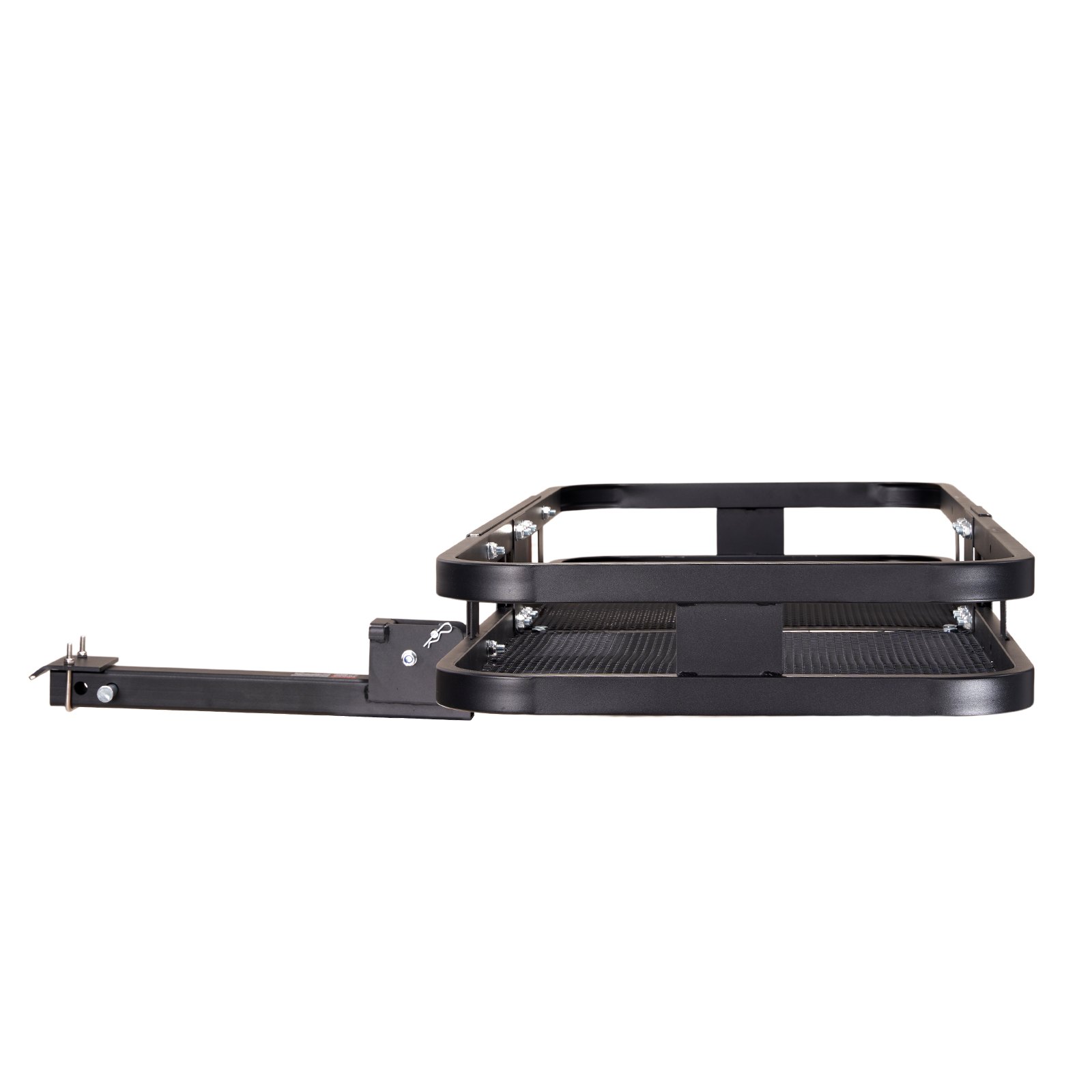 VEVOR Hitch Cargo Carrier, 60 x 24 x 6 in Folding Trailer Hitch Mounted Steel Cargo Basket, 500lb Luggage Carrier Rack with Waterproof Cargo Bag & Cargo Net, Fit 2" Hitch Receiver for SUV Truck Pickup