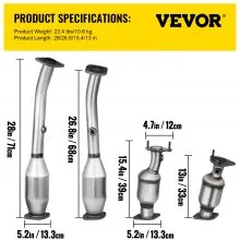 VEVOR Exhaust Manifold 05-11 Nissan Frontier Exhaust Manifold Bolts Gasket Combination 4.0L OEM Quality High Flow Catalytic Converter for 2005-2011 Nissan Frontier/Xterra/Pathfinder(EPA Compliant)