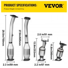 VEVOR Exhaust Manifold 05-11 Nissan Frontier Exhaust Manifold Bolts Gasket Combination 4.0L OEM Quality High Flow Catalytic Converter for 2005-2011 Nissan Frontier/Xterra/Pathfinder(EPA Compliant)