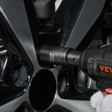 VEVOR 3/8" Drive Impact Socket Set, 90 Piece Socket Set SAE 1/4"-3/4" and Metric 6-19mm, 6 Point Cr-Mo Alloy Steel for Auto Repair, Includes Extension Bars Universal Joint Adapter Lock Storage Case