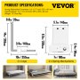 VEVOR DIY Murphy Bed Hardware Kit Horizontal Mounting Wall Bed Springs Mechanism Heavy Duty Bed Support Hardware DIY Kit for Queen Twin Size Bed