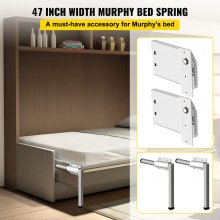 VEVOR DIY Murphy Bed Springs Mechanism Hardware Kit Horizontal for Twin Size Bed