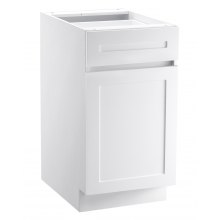 Shaker Base Cabinet 18" W x 24" D x 34.5" H Ready to Assemble with Drawer White