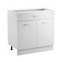 VEVOR White Shaker Base Cabinet with Drawer, 31-Inch Unassembled Drawer Base Cabinet, 31" W x 19" D x 32" H Ready to Assemble Cabinet with Soft-Close Doors and Adjustable Shelf, for Home Office
