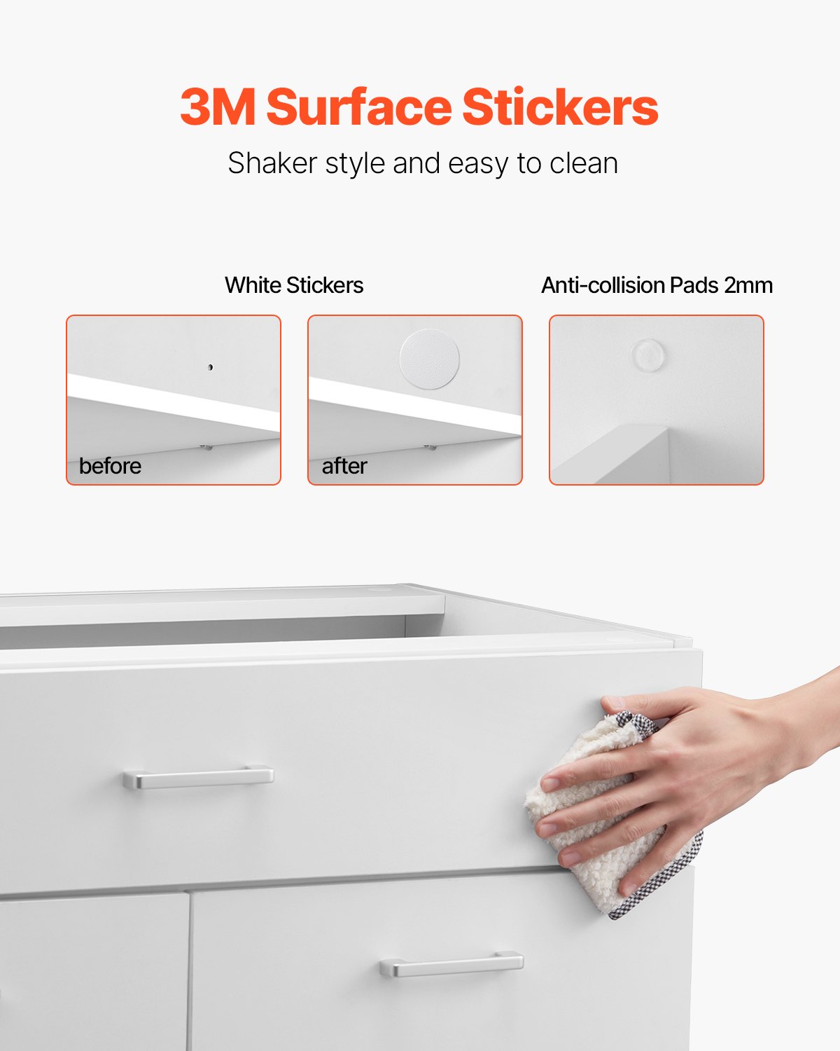 VEVOR White Shaker Base Cabinet with Drawer, 31-Inch Unassembled Drawer Base Cabinet, 31" W x 19" D x 32" H Ready to Assemble Cabinet with Soft-Close Doors and Adjustable Shelf, for Home Office