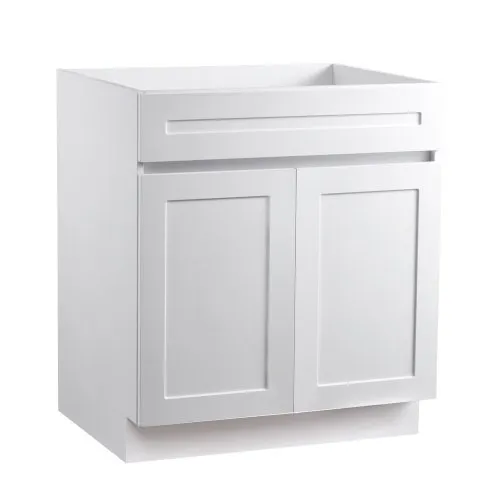 Shaker Base Cabinet 30" W x 24" D x 34.5" H Ready to Assemble Cabinet White
