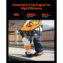 6.5 HP 196 cc Fuel Power Jumping Jack Vibratory Rammer Tamper Compactor