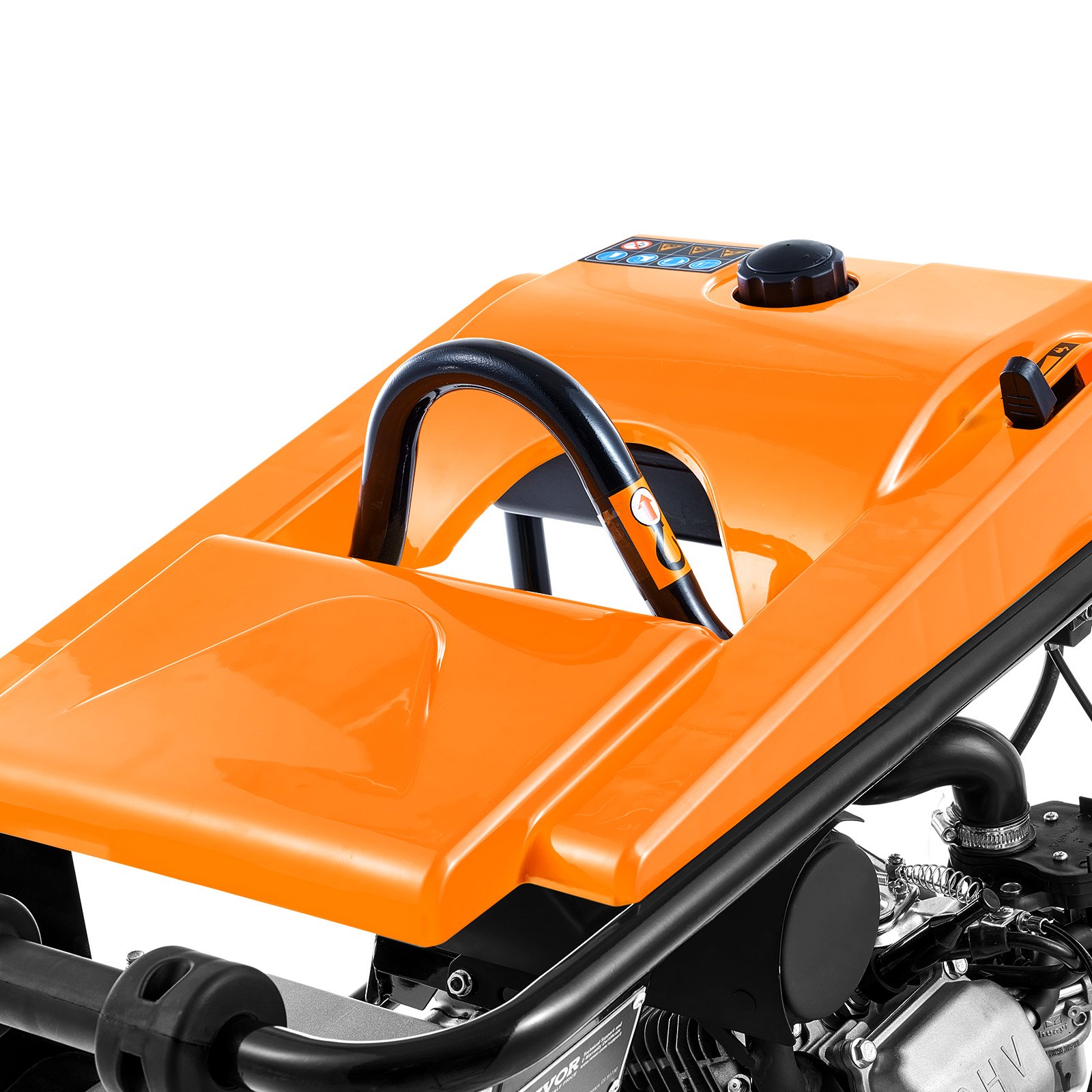 VEVOR Jumping Jack Compactor, 6.5 HP Vibratory Rammer Fuel-Powered 196 cc Engine Tamper, 3600 lbs Impact Force, 26" Max Compaction Depth, for Soil, Gravel, Footings, Concrete Slabs, and Foundations