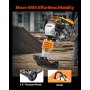VEVOR Jumping Jack Compactor, 6.5 HP Vibratory Rammer Fuel-Powered 196 cc Engine Tamper, 3600 lbs Impact Force, 26" Max Compaction Depth, Four-Spring, for Soil, Gravel, Concrete Slabs, Foundations