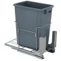 VEVOR Pull-Out Trash Can, 37Qt Single Bin, Under Mount Kitchen Waste Container with Soft-Close Slides, 33 lbs Load Capacity & Door-Mounted Brackets, Garbage Recycling Bin for Kitchen Cabinet, Grey