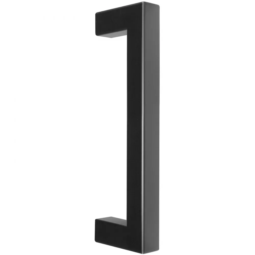 black metal VEVOR cabinet pulls with rectangular design and sleek modern finish.