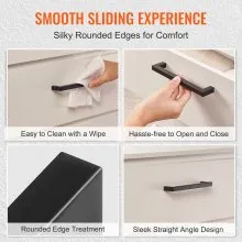 VEVOR 30 Pack Cabinet Pulls, 3.86in / 96mm Center to Center Slim Square Kitchen Cabinet Drawer, Stainless Steel Modern Kitchen Cupboard Door Handles for Kitchen Bathroom Bar Hardware Matte Black