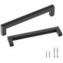 VEVOR 30 Pack Cabinet Pulls, 5.03in / 128mm Center to Center Slim Square Kitchen Cabinet Drawer, Stainless Steel Modern Kitchen Cupboard Door Handles for Kitchen Bathroom Bar Hardware Matte Black
