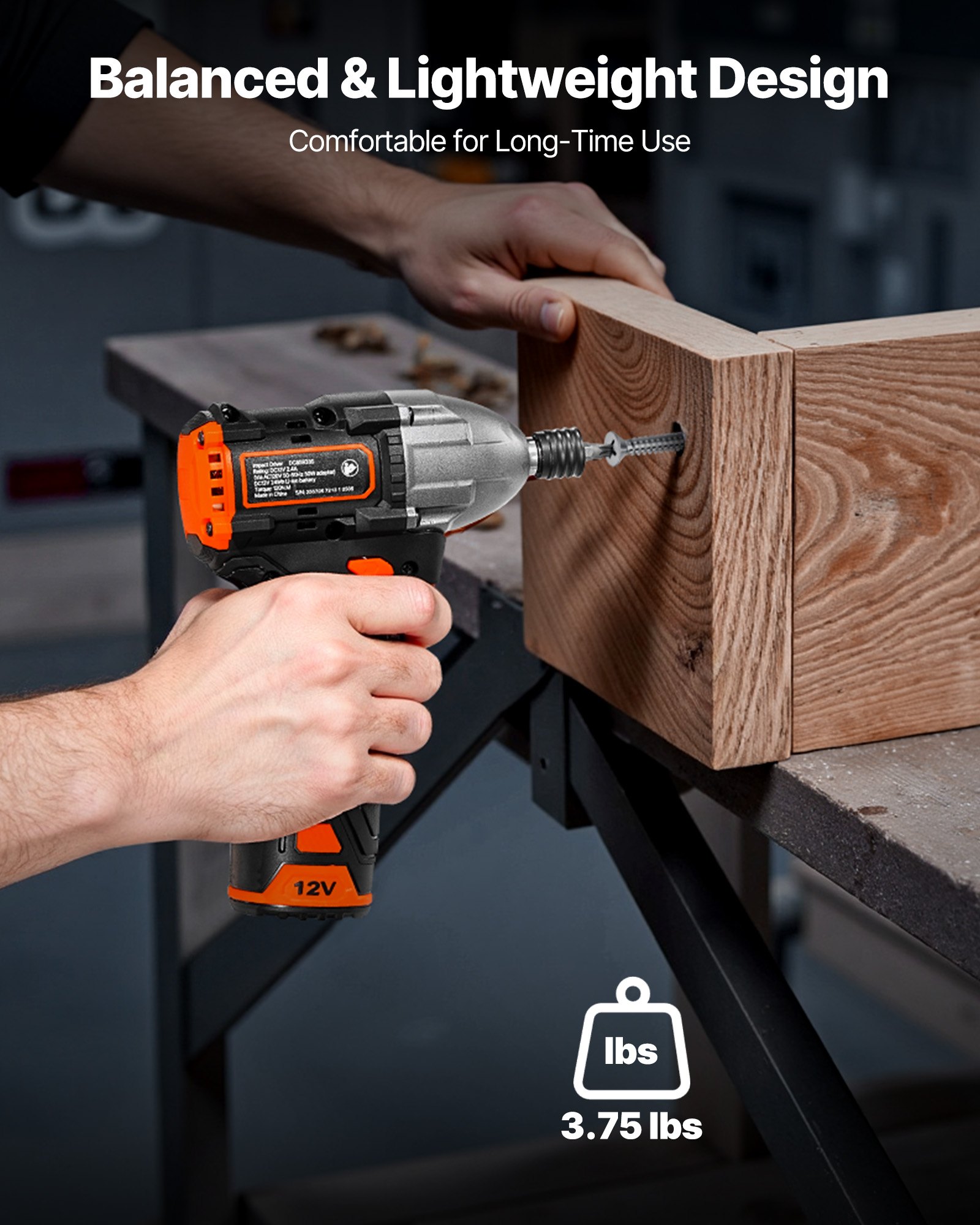 VEVOR Impact Driver, 1/4 Inch, 3000 RPM Max Speed, 12 V Brushless Motor, Electric Cordless Impact Driver Kit with Battery and Charger, 20 Bits, LED Work Light, for Furniture, Electrical, Home Repairs
