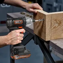 VEVOR Impact Driver, 1/4 Inch, 2800 RPM Max Speed, 20 V Powerful Motor, Electric Cordless Impact Driver Kit with Battery and Charger, 10 Bits, LED Work Light, for Furniture, Electrical, Home Repairs