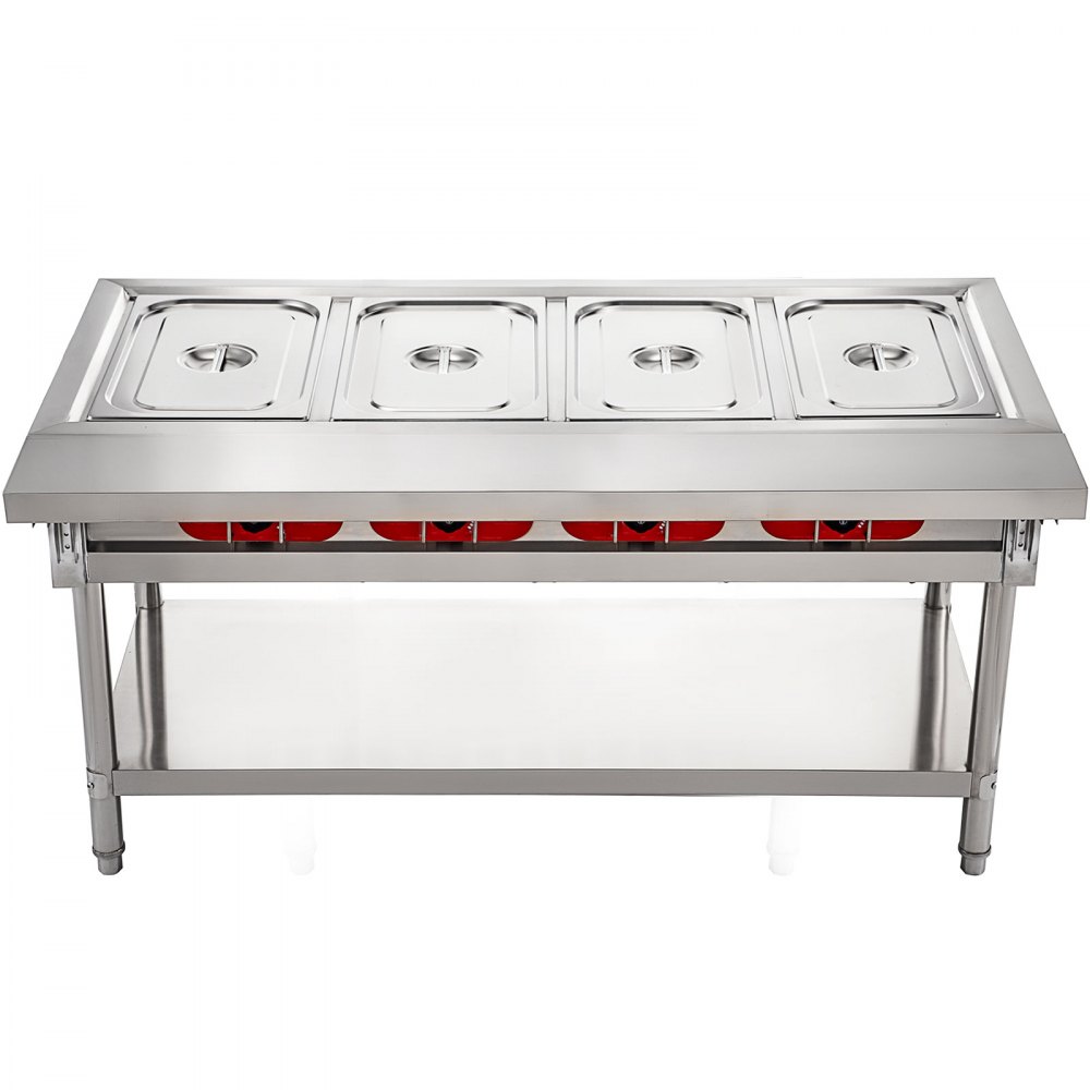 Commercial Steam Table Electric Bain-Maire Food Warmer Food Prep Table 3000W