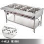Commercial Steam Table Electric Bain-Maire Food Warmer Food Prep Table 3000W