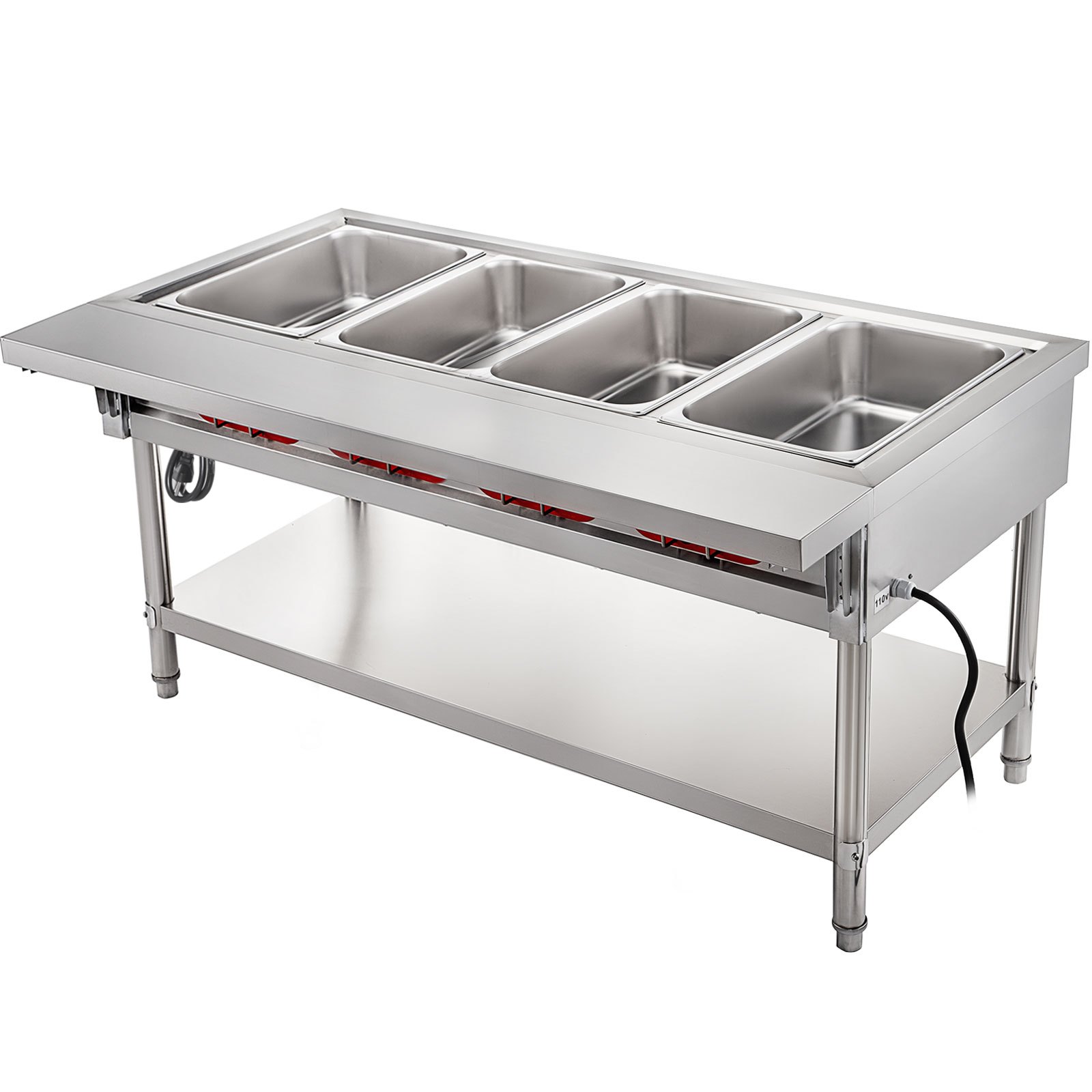 Commercial Steam Table Electric Bain-Maire Food Warmer Food Prep Table 3000W
