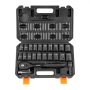 VEVOR 1/2" Drive Impact Socket Set, 23 Piece Socket Set SAE (7/16" -1")& Metric (13-24mm) 6 Point Cr-V Alloy Steel for Auto Repair with Ratchet Handle Rugged Construction Storage Case