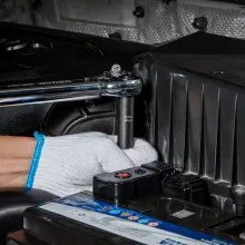 VEVOR KFFKFF Impact Socket Set with 1/2" Drive, Comprising 23 Pieces in SAE (7/16" -1") & Metric Measurements, 6 Point Cr-V Alloy Steel, Ideal for Car Maintenance, Includes Ratchet Handle and Durable Storage Case