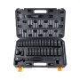 VEVOR 1/2" Drive Impact Socket Set, 33 Piece Socket Set SAE 3/8"-1" and Metric 10-24mm, 6 Point Cr-V Alloy Steel for Auto Repair, Easy-to-Read Size Markings, Rugged Construction, Includes Storage Case