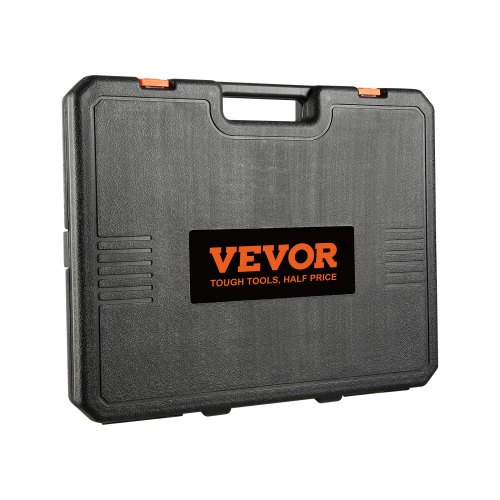 VEVOR 1/2" Drive Impact Socket Set, 65 Piece Socket Set SAE 3/8" to 1-1/4" and Metric 10-24mm, 6 Point Cr-V Alloy Steel for Auto Repair, Easy-to-Read Size Markings, Rugged Construction, Storage Case
