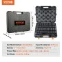 VEVOR 1/2" Drive Impact Socket Set, 65 Piece Socket Set SAE 3/8" to 1-1/4" and Metric 10-24mm, 6 Point Cr-V Alloy Steel for Auto Repair, Rugged Construction, Easy-to-Read Size Markings, Storage Case