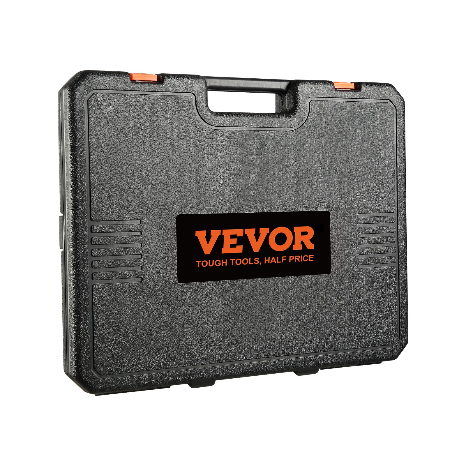 VEVOR impact socket set black carrying case with orange accents and brand logo.