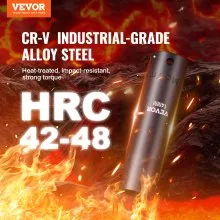 VEVOR 3/8" Drive Impact Socket Set, 48 Piece Socket Set SAE （5/16" -3/4"） & Metric （8-22mm）6 Point Cr-V Drive Extension Bar Universal Joint & Power Drill Adapter Includes Storage Case