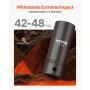 VEVOR Impact Socket Set 1/2 Inches 19 Piece Impact Sockets, Deep Socket, 6-Point Sockets, Rugged Construction, Cr-V, 1/2 Inches Drive Socket Set Impact 3/8 inch - 1-1/2 inch, with a Storage Cage