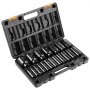 VEVOR Impact Socket Set, 1/2" 19 Piece Impact Sockets, Deep Socket, 6-Point Sockets, 1/2 Inches Drive Socket Set Impact 3/8 inch - 1-1/2 inch, Cr-V Rugged Construction, with a Storage Cage