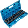 VEVOR Impact Socket Set 1/2 Inches 26 Piece Impact Sockets, Shallow Socket, 6-Point Sockets, Rugged Construction, CR-M0, 1/2 Inches Drive Socket Set Impact Metric 10mm - 36mm, with Storage Cage