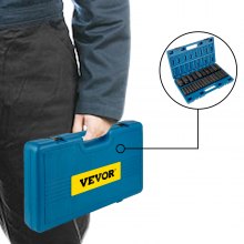 VEVOR Impact Socket Set, 1/2" 26 Piece Impact Sockets, Deep Socket, 6-Point Sockets, 1/2 Inches Drive Socket Set Impact Metric 10mm - 36mm, Cr-V Rugged Construction, with a Storage Cage