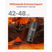 VEVOR Impact Socket Set 1/2 Inches 43 Piece Impact Sockets, Standard Socket Assortment, 1/2 Inches Drive Socket Set 6-Point Sockets Metric 9-30mm (Standard/Deep)